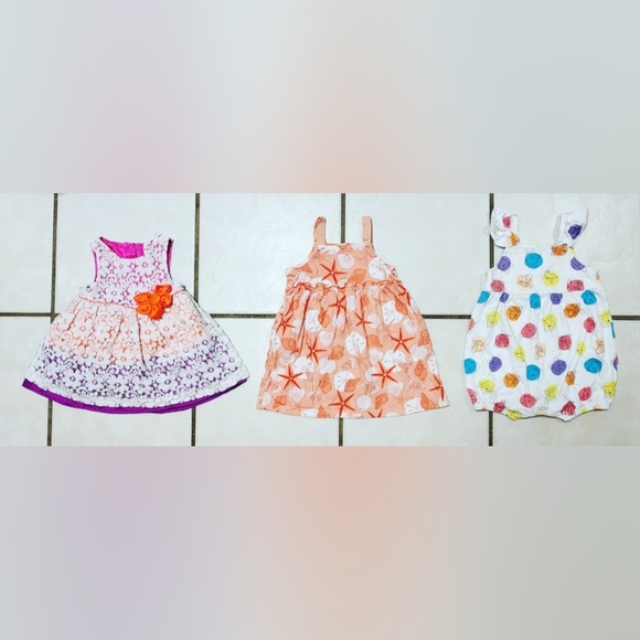 Mixed Colorful Lot of Babygirl Toddler Summer Clothes Size 12M - Picture 6 of 11